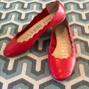 💋Red slip on flats